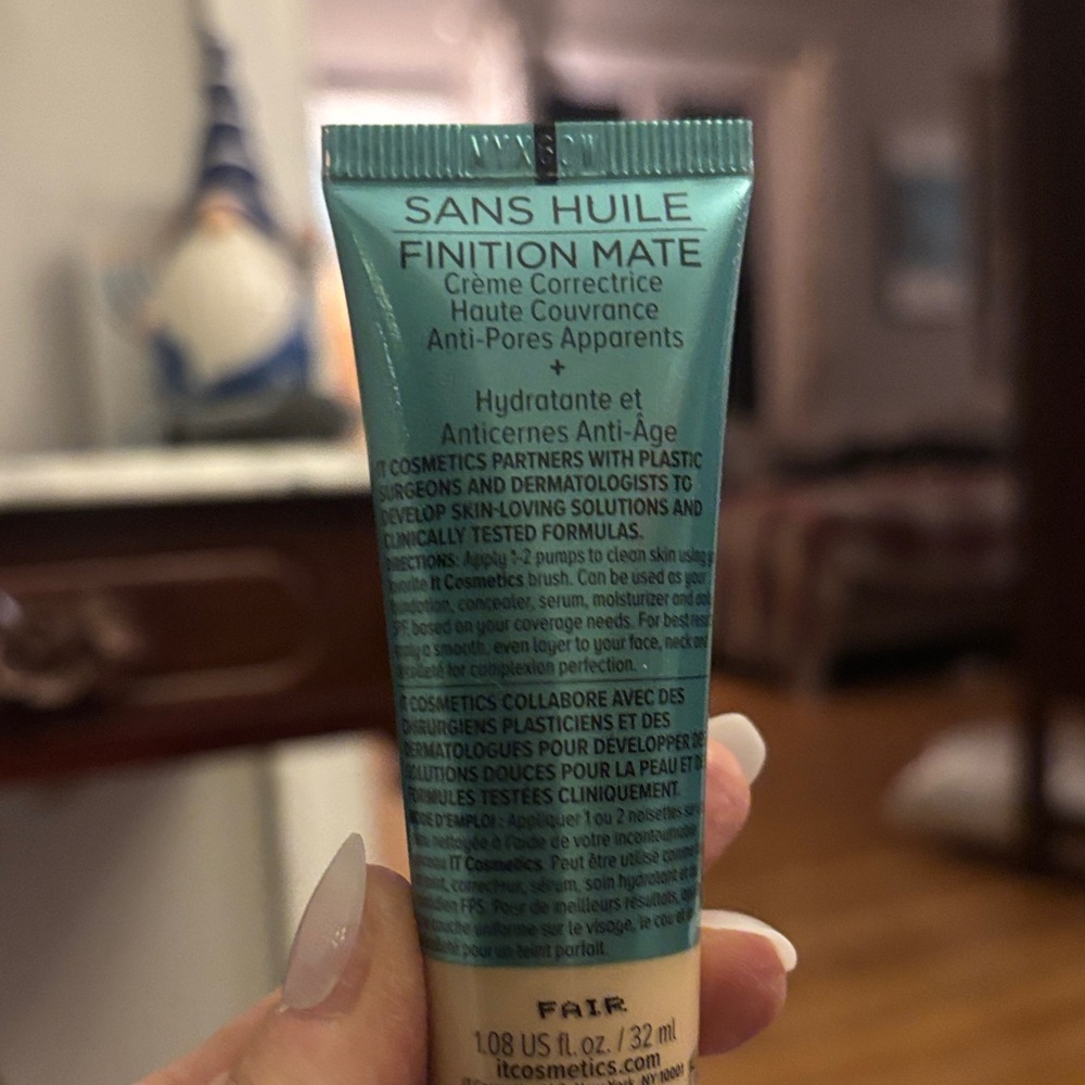 IT Cosmetics CC+ Oil-Free Matte Poreless Finish Full Coverage Cream ~ Fair - Picture 3 of 4